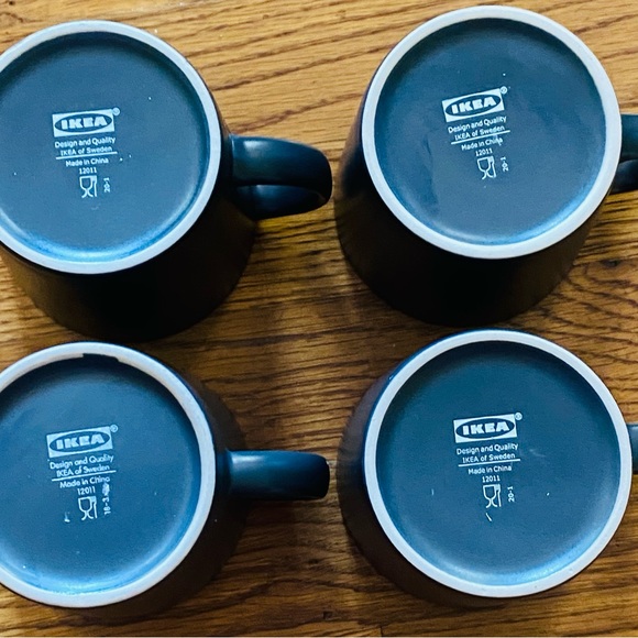 Ikea Coffee/Tea Mugs, Dark Gray, set of 4, NWOT - Picture 3 of 3